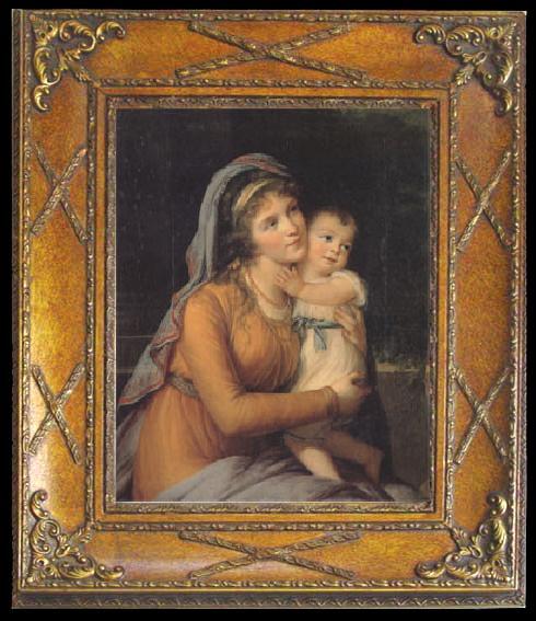 framed  VIGEE-LEBRUN, Elisabeth Countess A S Stroganova and Her Son (san 05), Ta074